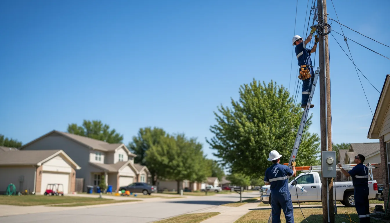 Residential electrician providing installation services in Tad, WV